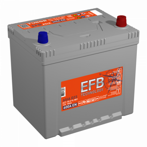 Аккумулятор TUBOR Аsia EFB 70 D23L